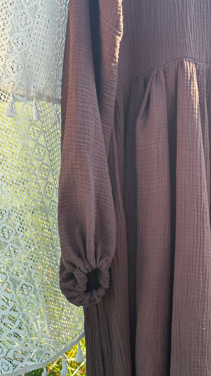 Musselin Princess Abaya Chocolate