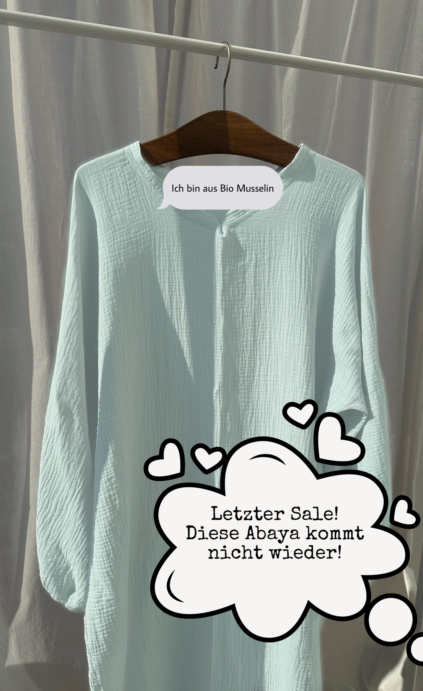 Organic Musselin Ballon Abaya  LAST SALE1. Oktober