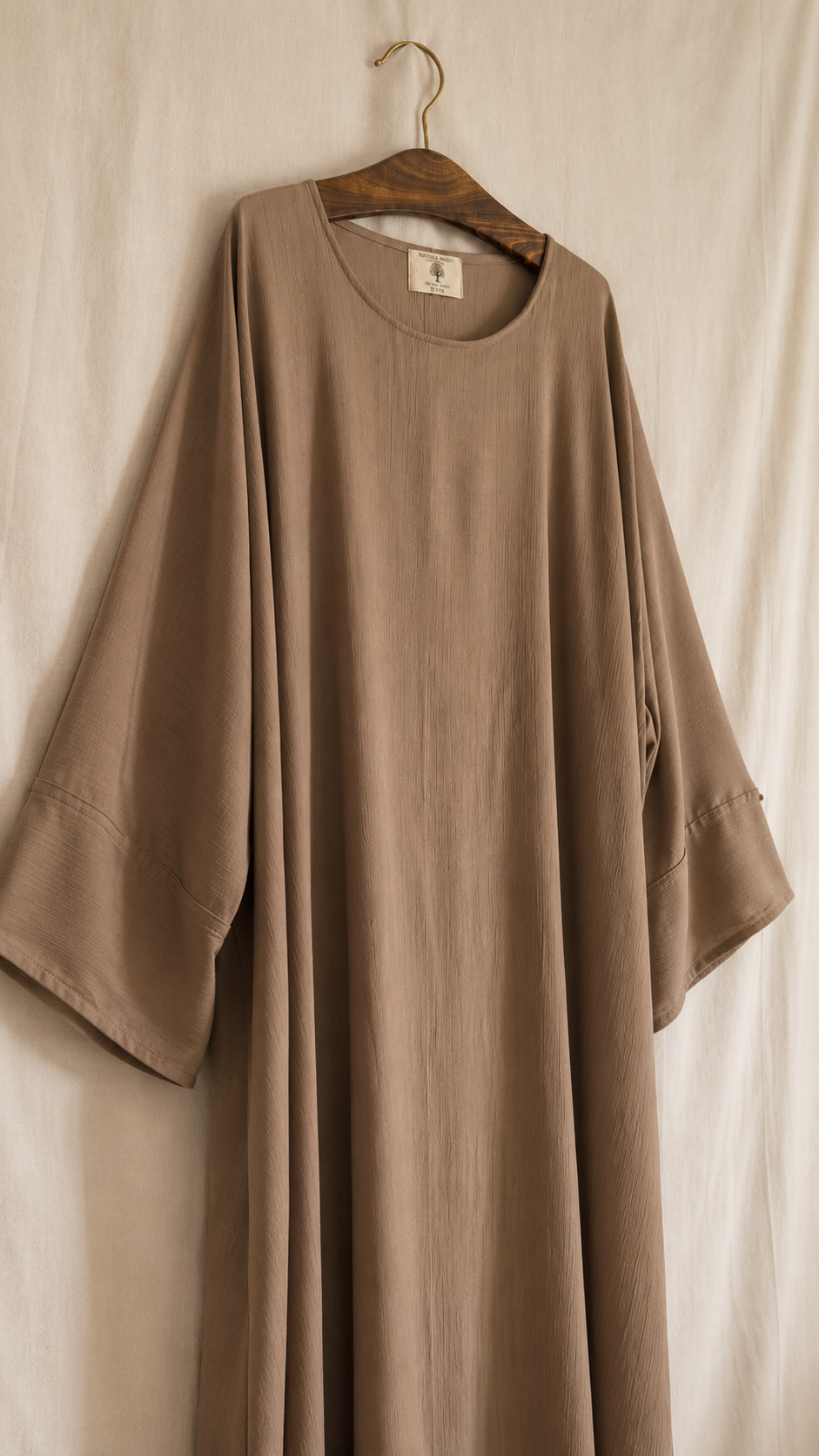 Crinkle Abaya Taupe