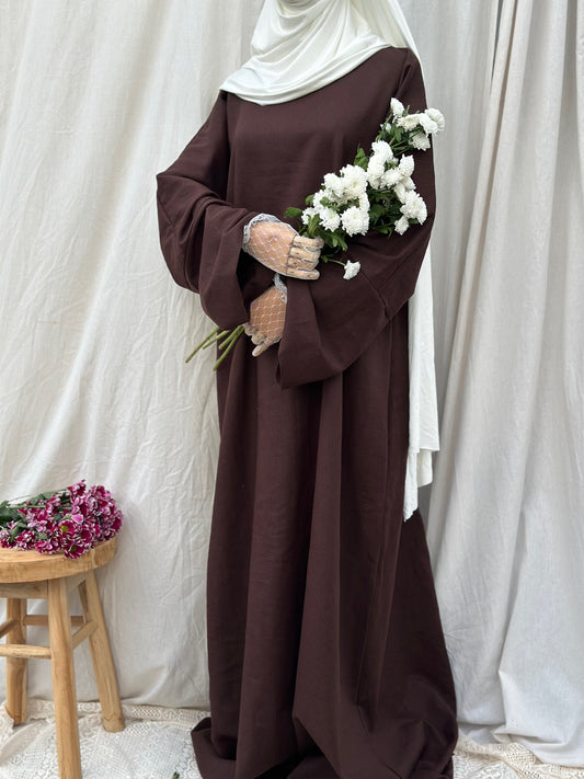 Leinen Abaya Espresso☕️Versand📦 15. Dezember