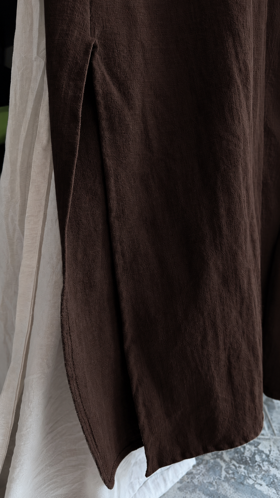 Arḍ Kimono Stone Brown 90% Leinen 10% Baumwolle