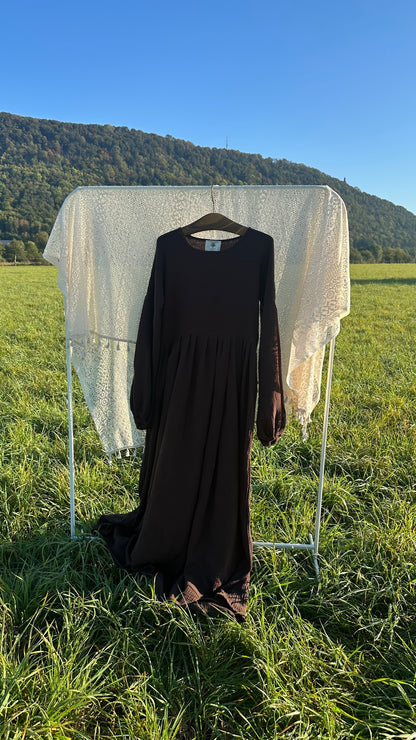 Musselin Princess Abaya Chocolate