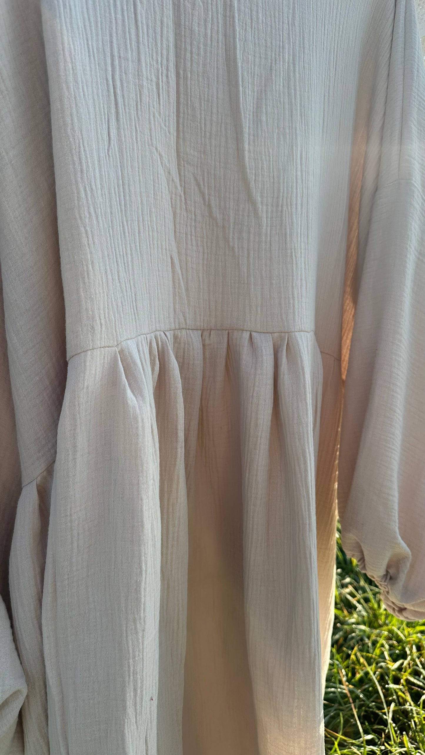 Musselin Princess Abaya Beige