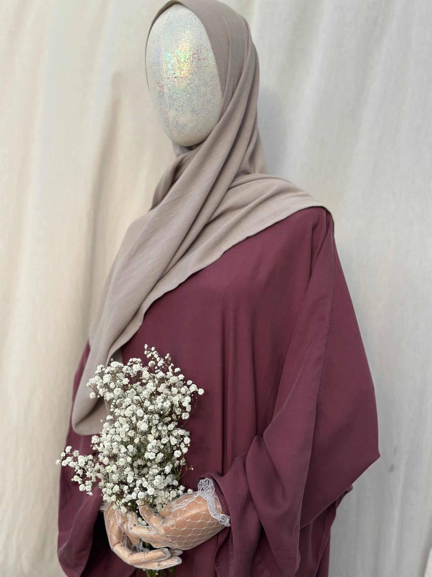 Tencel Lyocell 𝗕𝘂𝘁𝘁𝗲𝗿𝗳𝗹𝘆 Abaya Plum