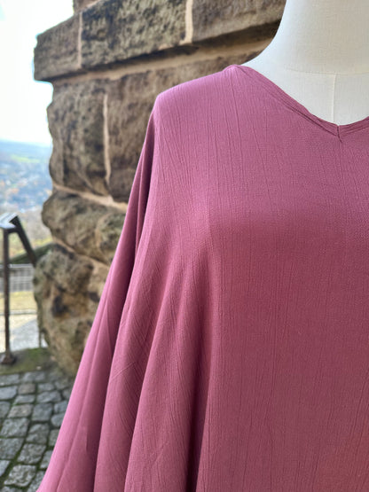 Viskose Leinen Abaya Cozy Raspberry /