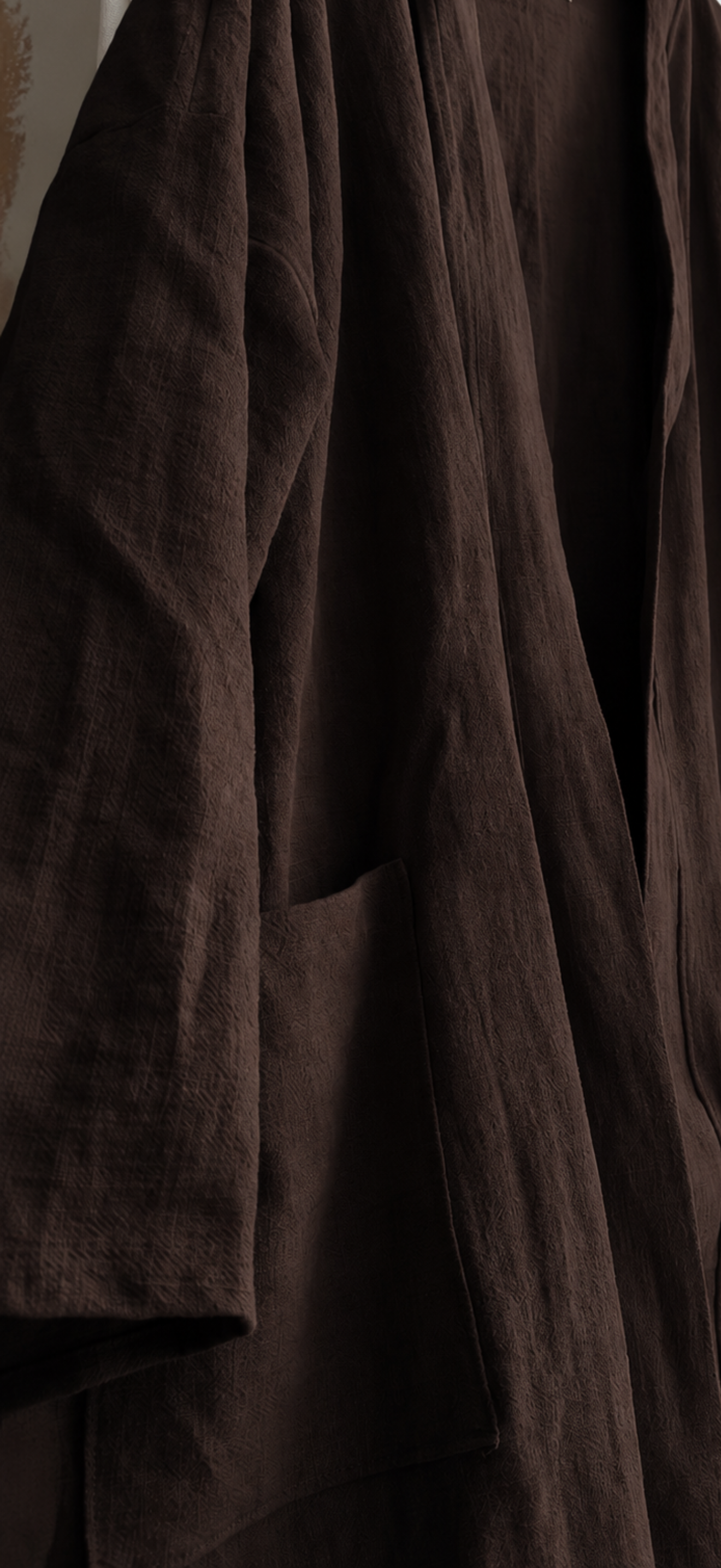 Arḍ Kimono Stone Brown 90% Leinen 10% Baumwolle