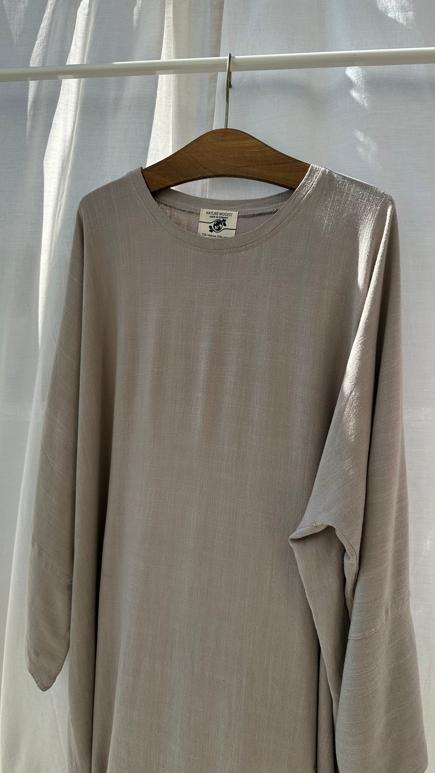 Leinen Viskose Abaya Soft Greige / 📦VERSAND 1. Oktober