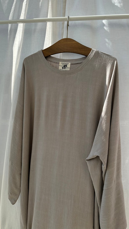 Leinen Viskose Abaya Soft Greige / 📦VERSAND 1. Oktober