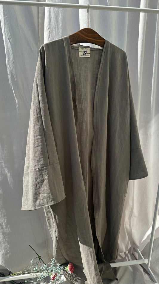 Soft Leinen Cottage KIMONO Stone Green Versand 20. August