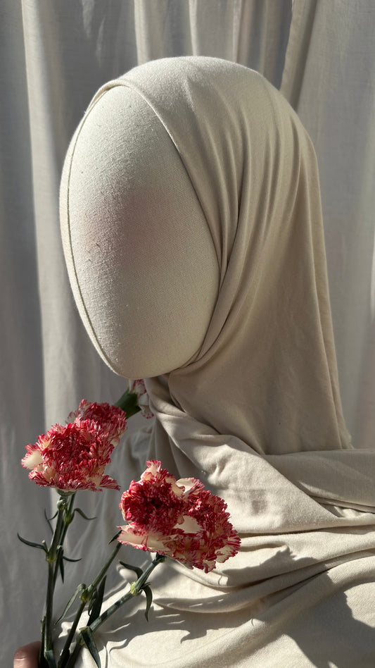 TENCEL™ Modal Jersey Hijab inkl. Bonnet Cool Beige / VERSAND📦 20. August