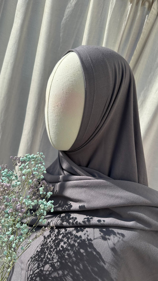 TENCEL™ Modal Jersey Hijab inkl. Bonnet Dark Grey / VERSAND📦 20. August