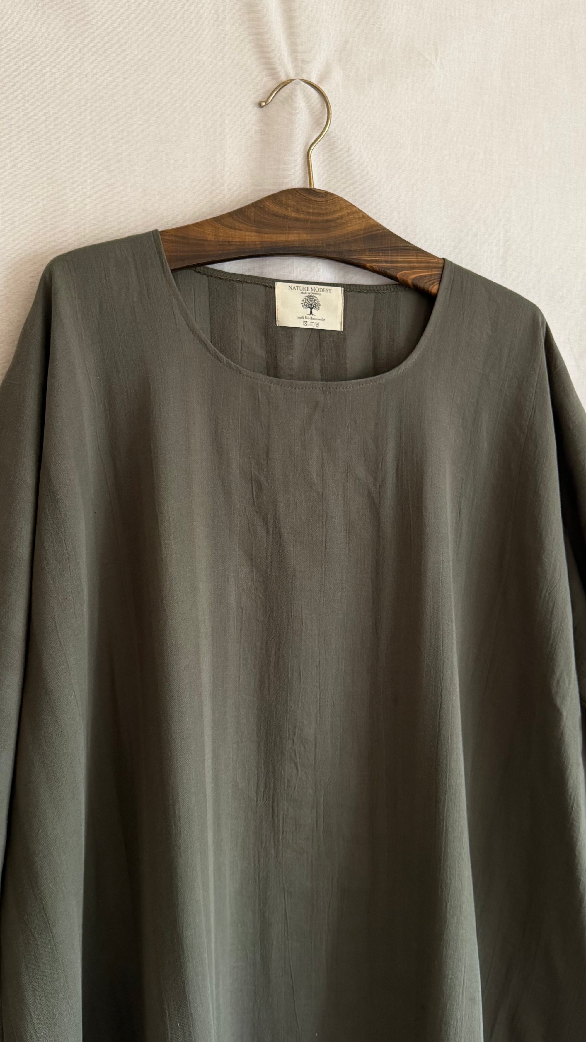 Tahara Abaya Olive Garden🫒 100% Bio Baumwolle