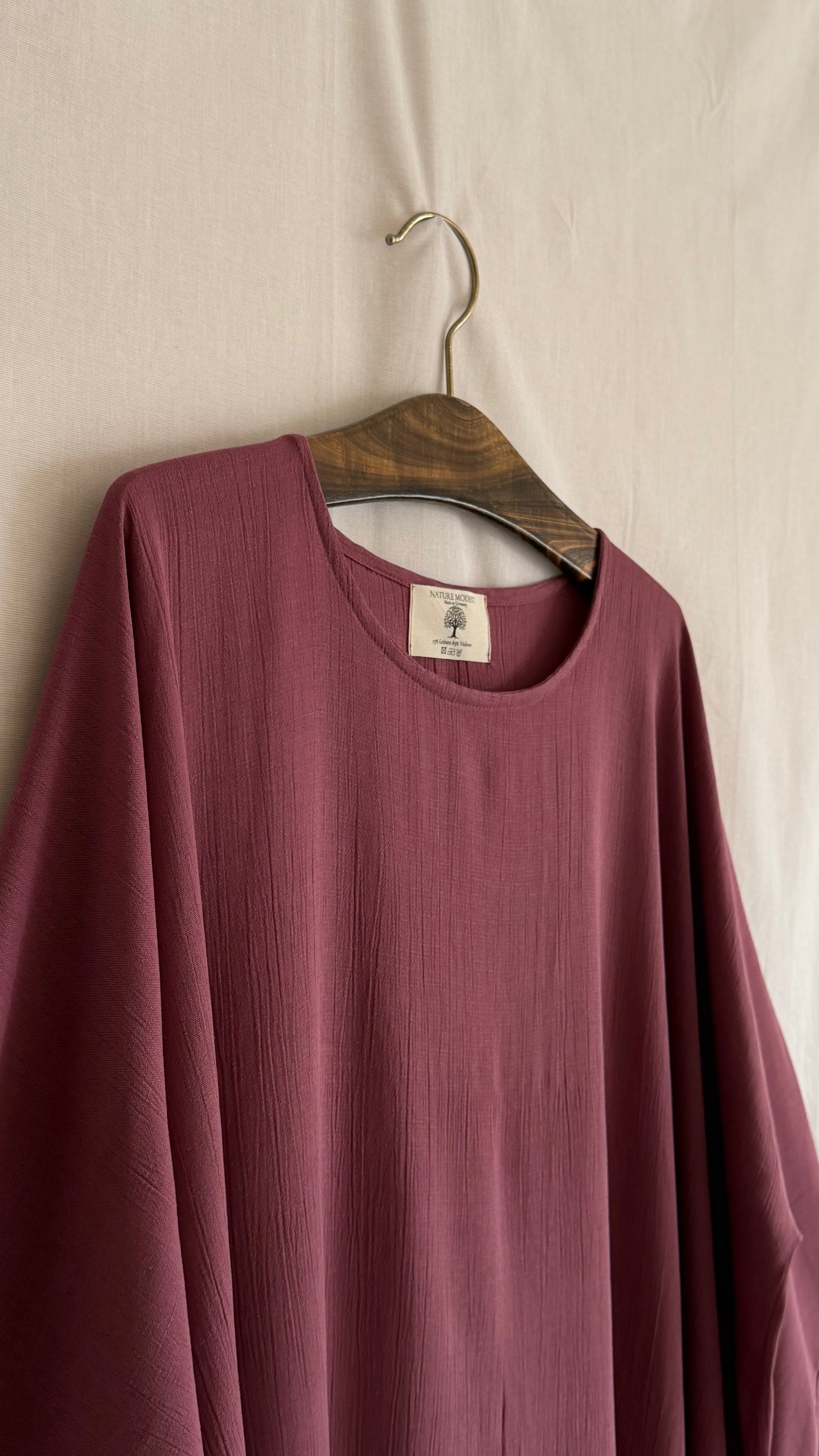 Crinkle Abaya Raspyberry