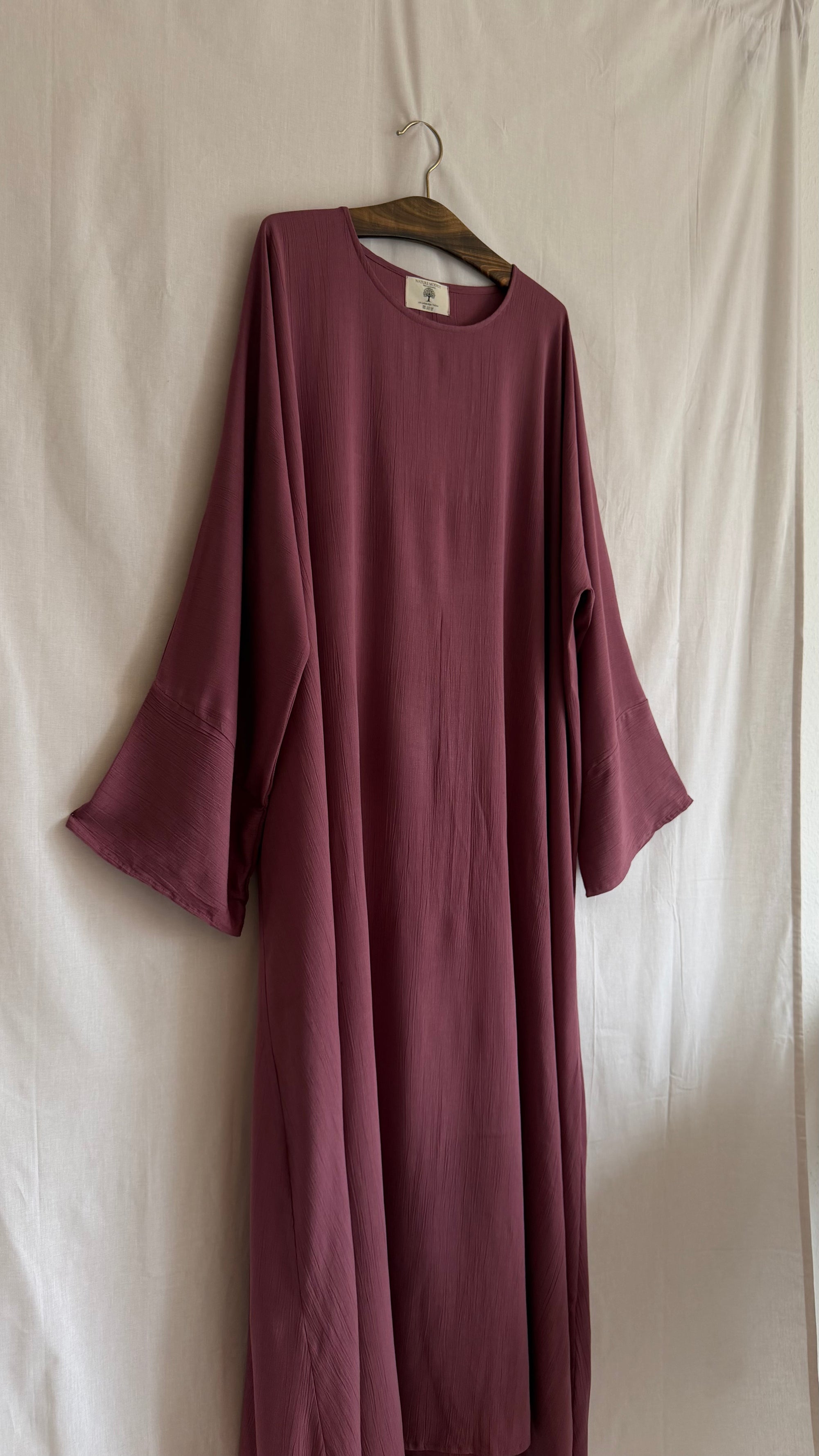 Crinkle Abaya Raspyberry