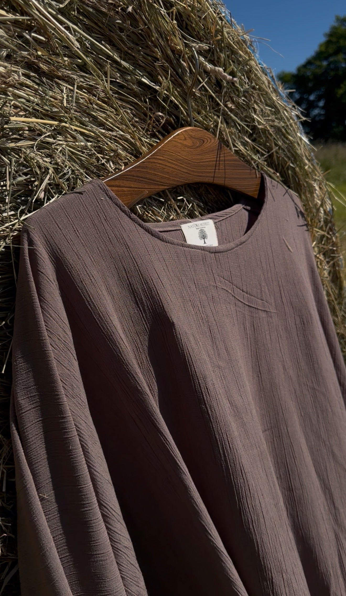 Crinkle Abaya Taupe
