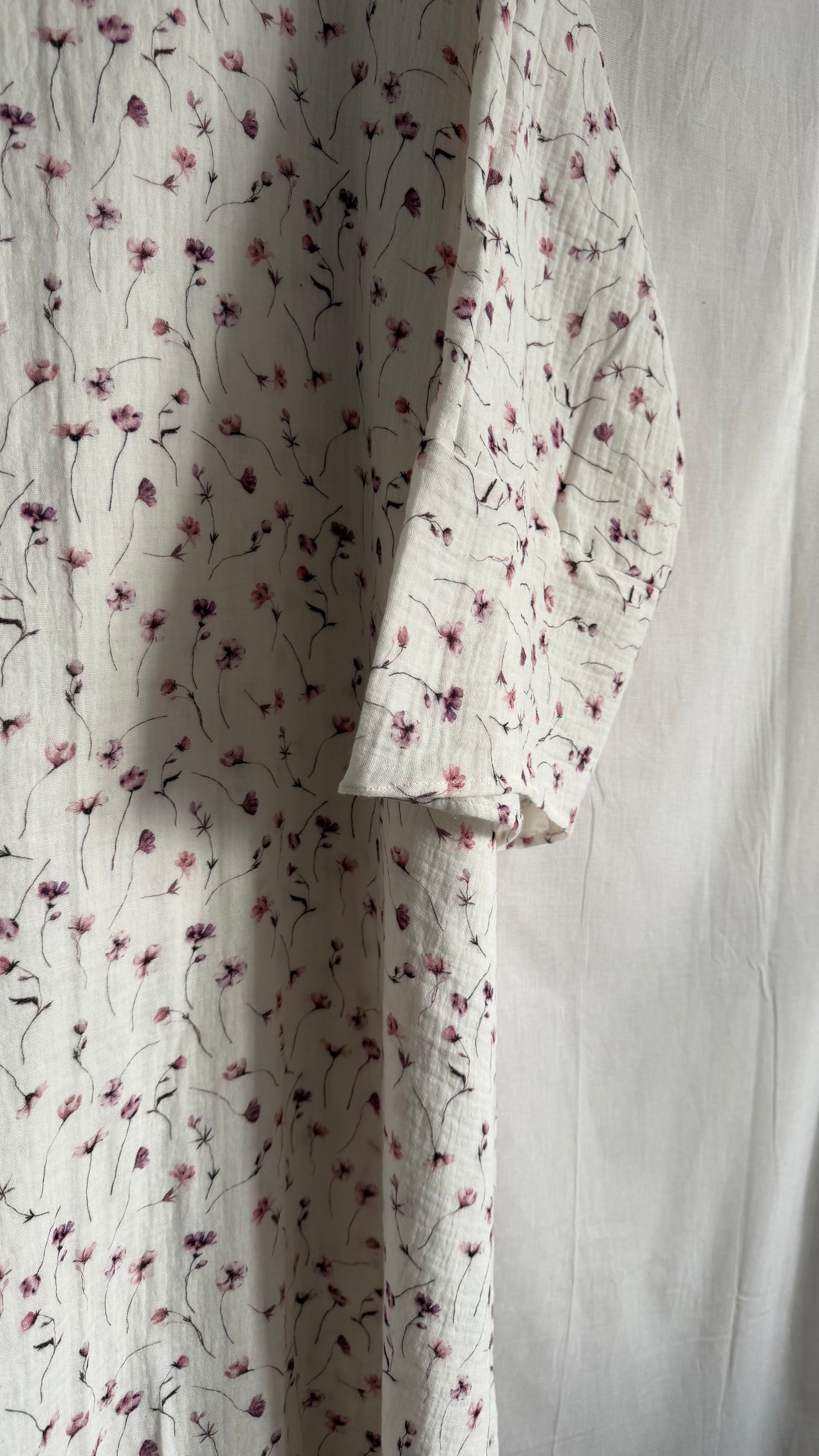 Abaya Baby Flower 100%  BIO Baumwolle ggf. Unterrock benötigt