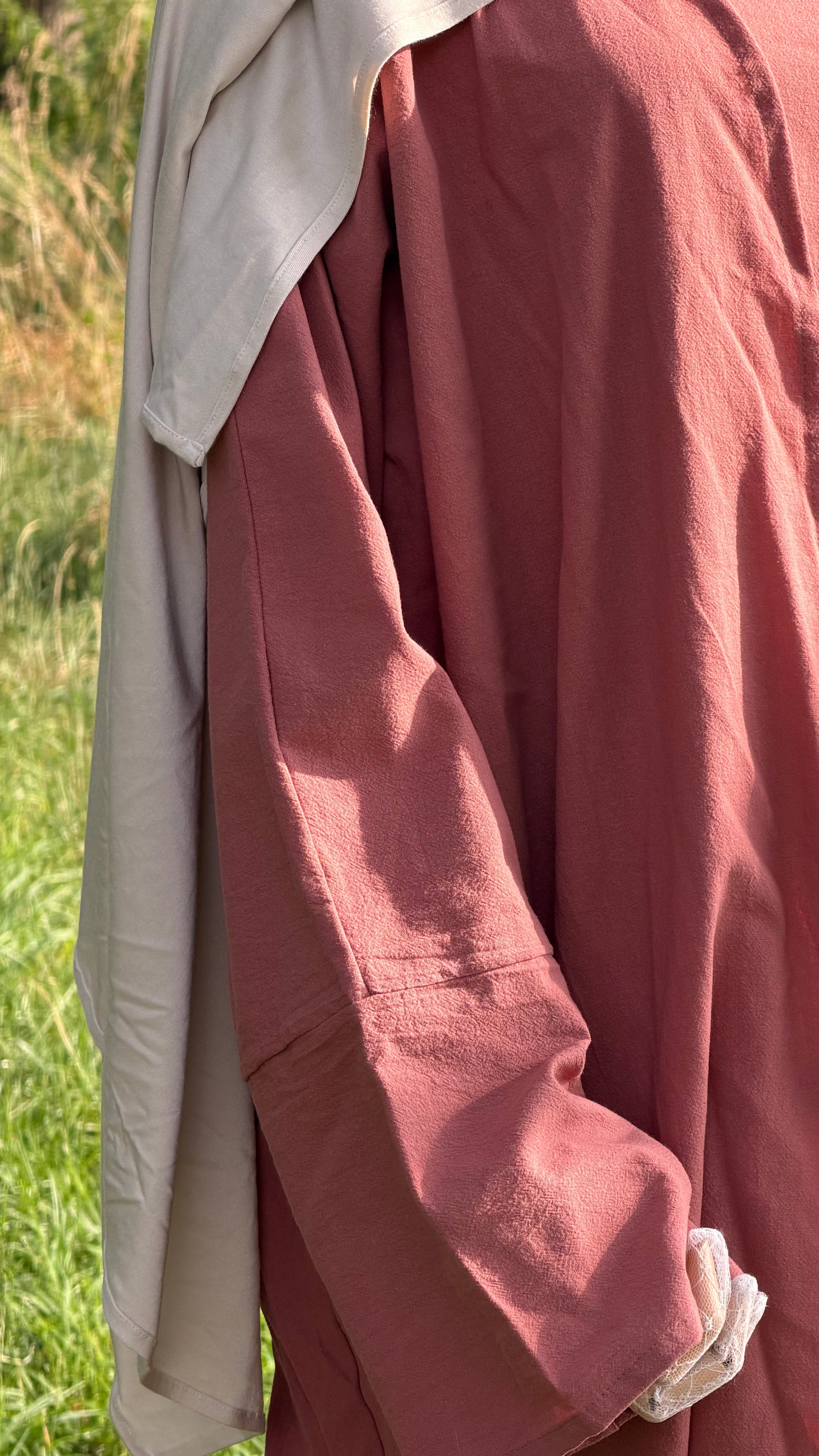 100% Bio Baummwoll Set ,,Terracotta' Butterfly Kimono + Unterkleid