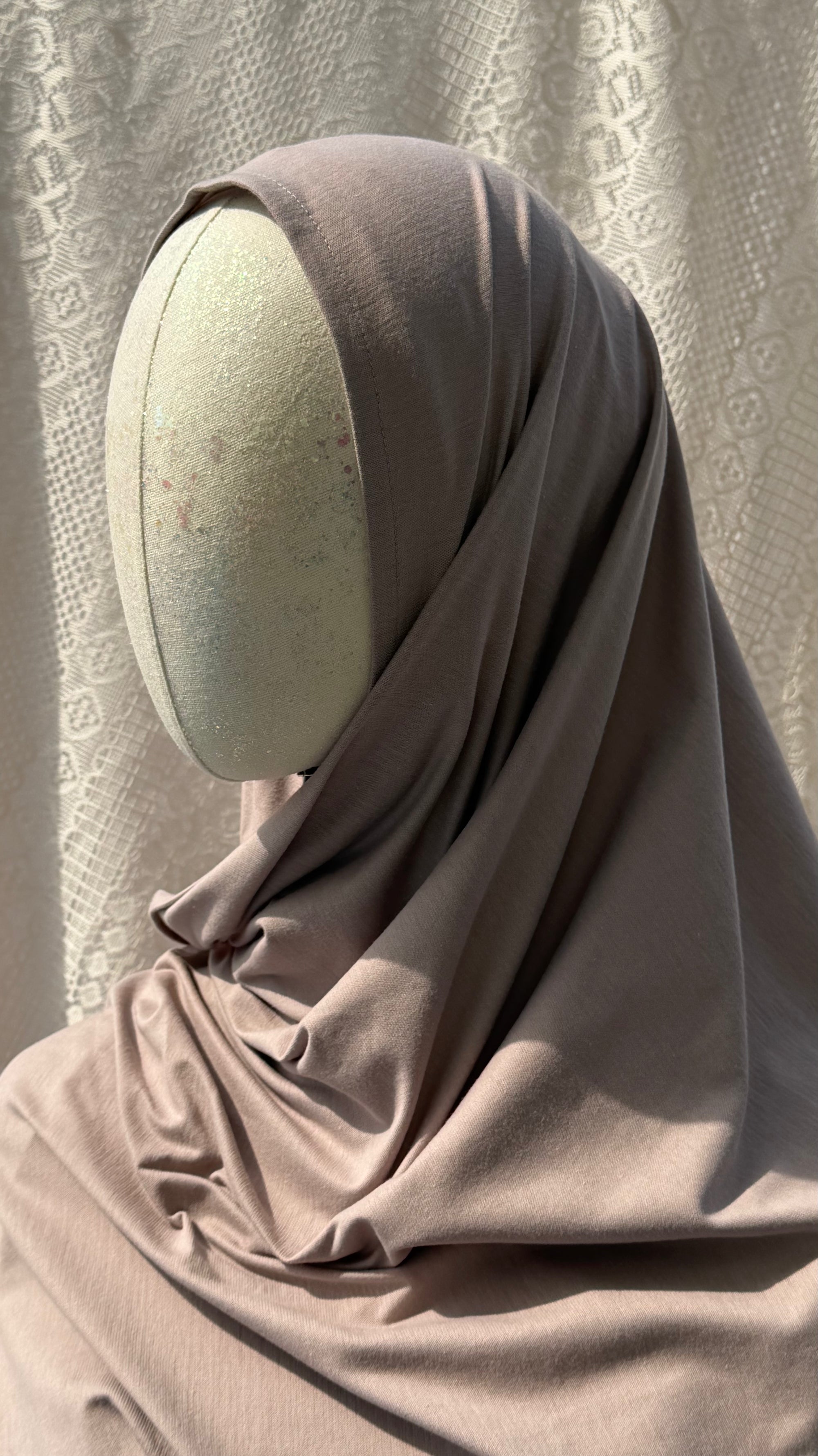 100% Bio Baumwoll Hijab Soft Taupe