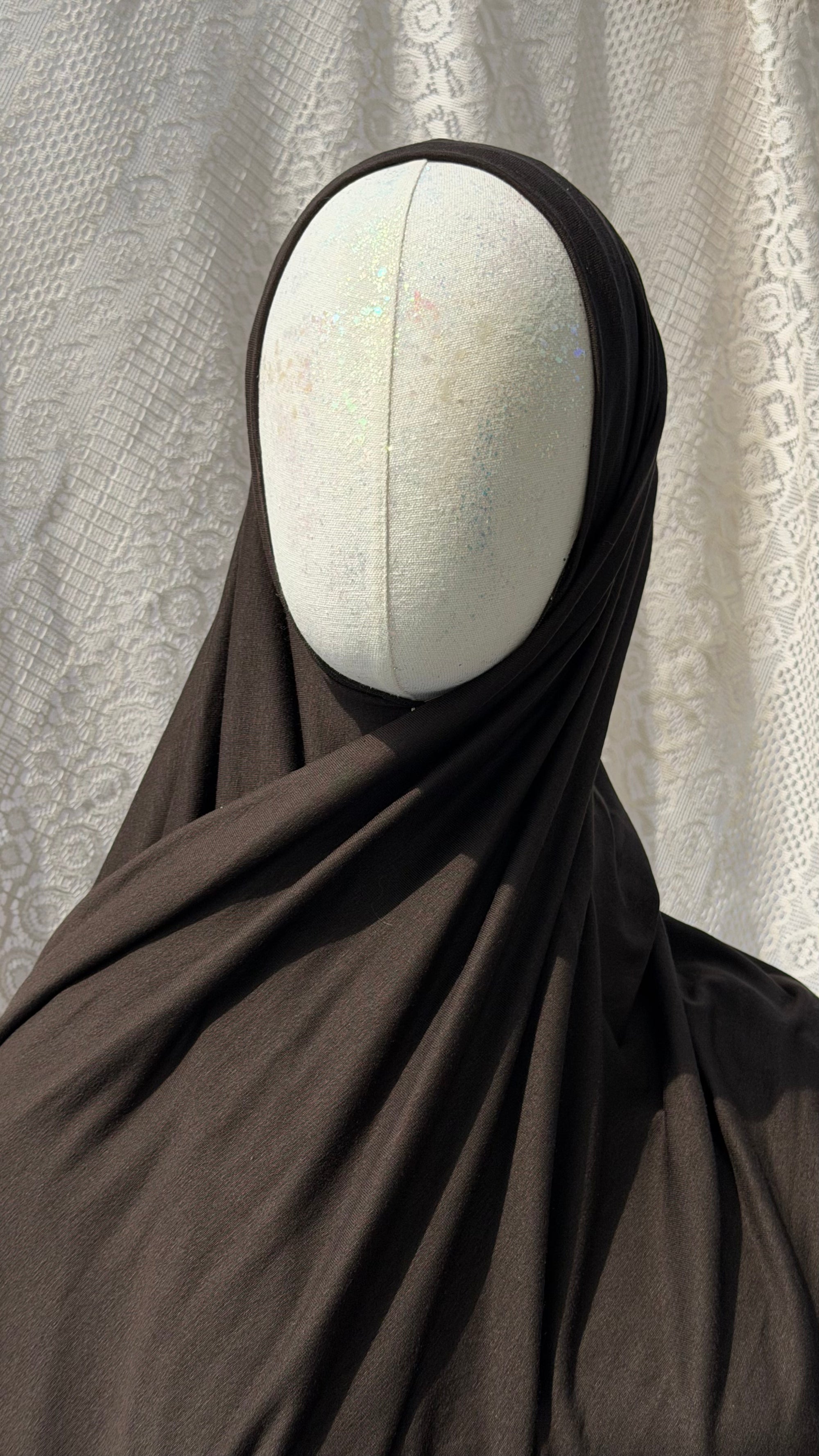 Light Weight Tencel Lyocell Hijab ,,Dark Brown'' 95% Tencel Lyocell 5% Elasthan