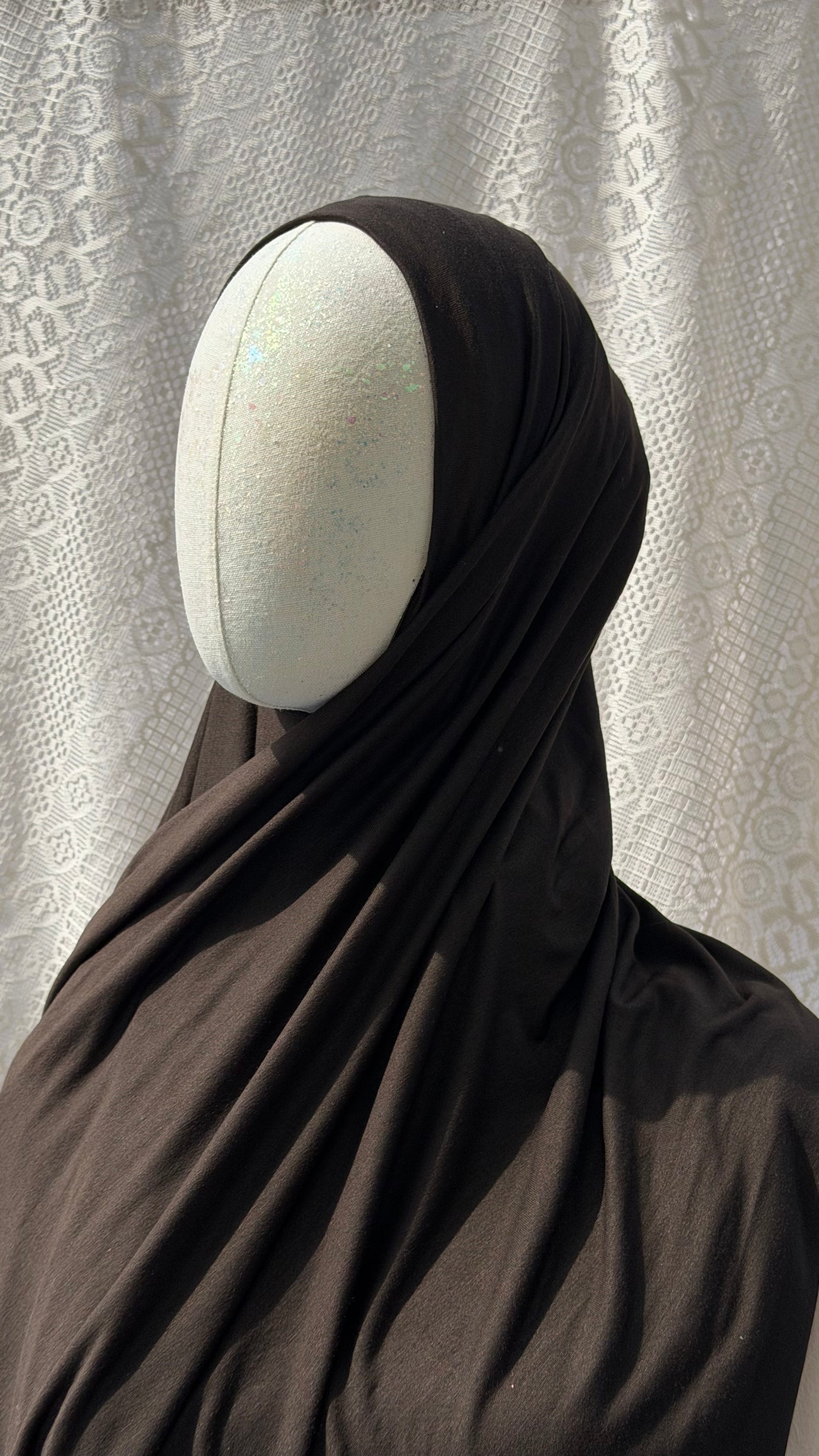 Light Weight Tencel Lyocell Hijab ,,Dark Brown'' 95% Tencel Lyocell 5% Elasthan