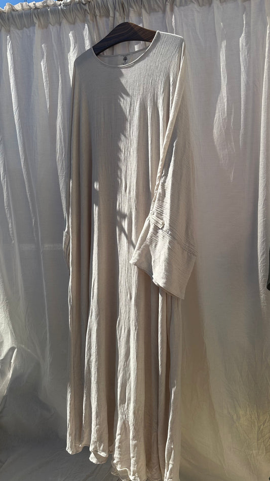 Viskose Leinen Abaya Naturelle Unterkleid benötigt 📦 Versand 20. August