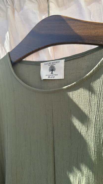 Crinkle Abaya Matcha 🍵