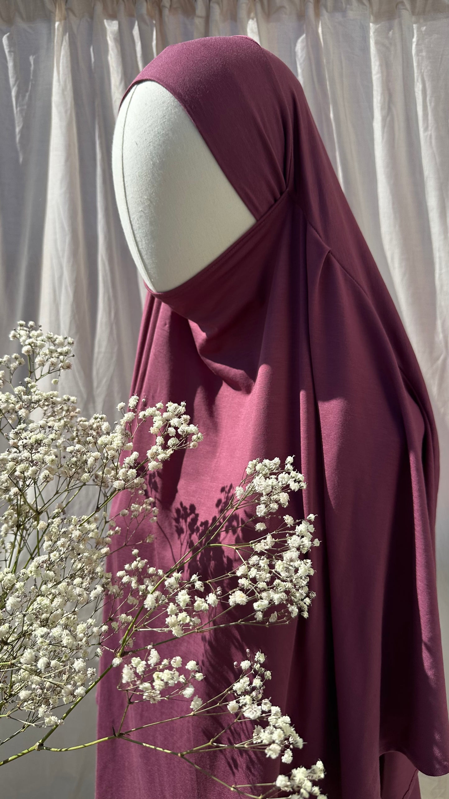 Khimar Bambus Baumwolle Magnolia