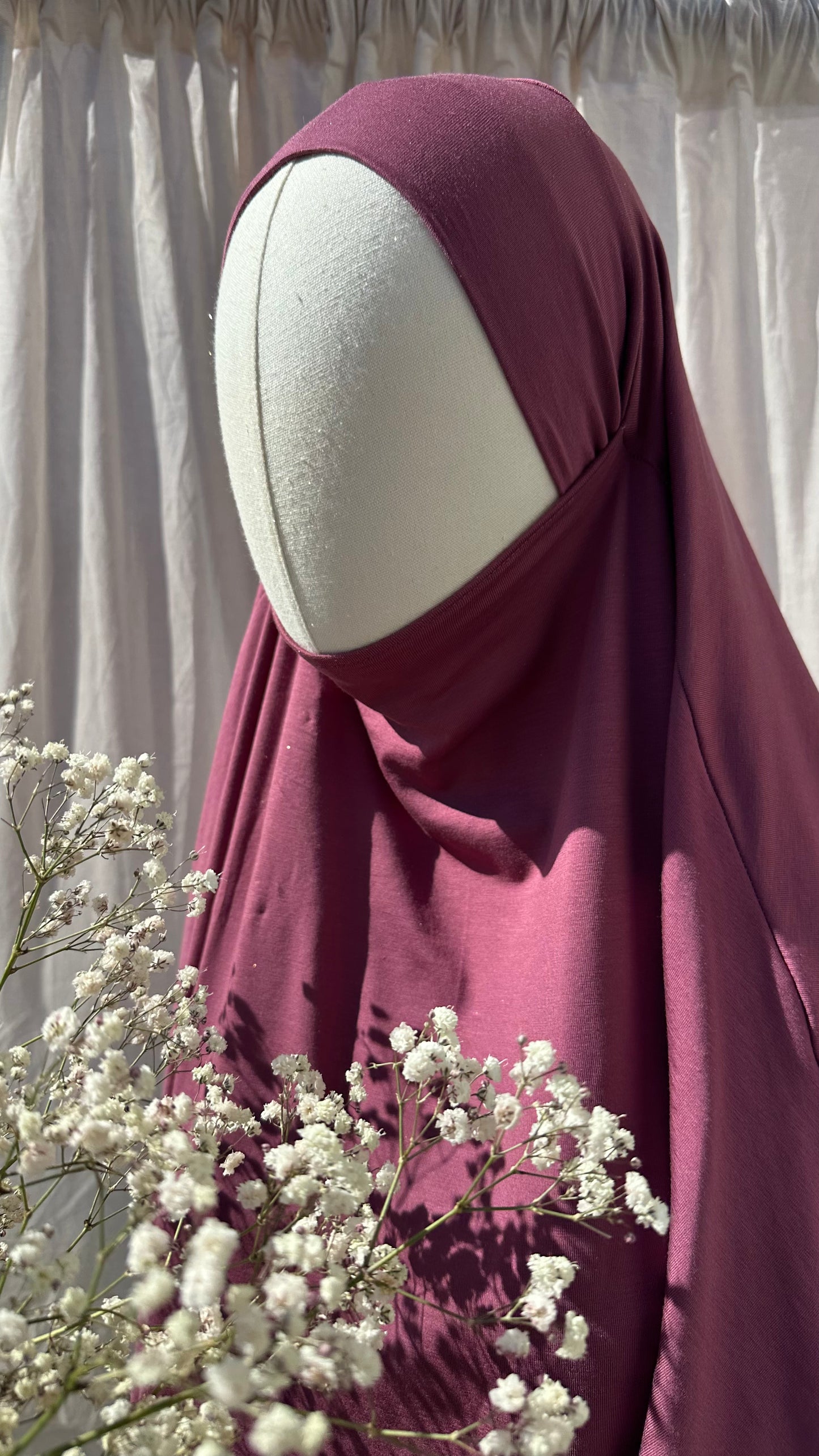 Khimar Bambus Baumwolle Magnolia