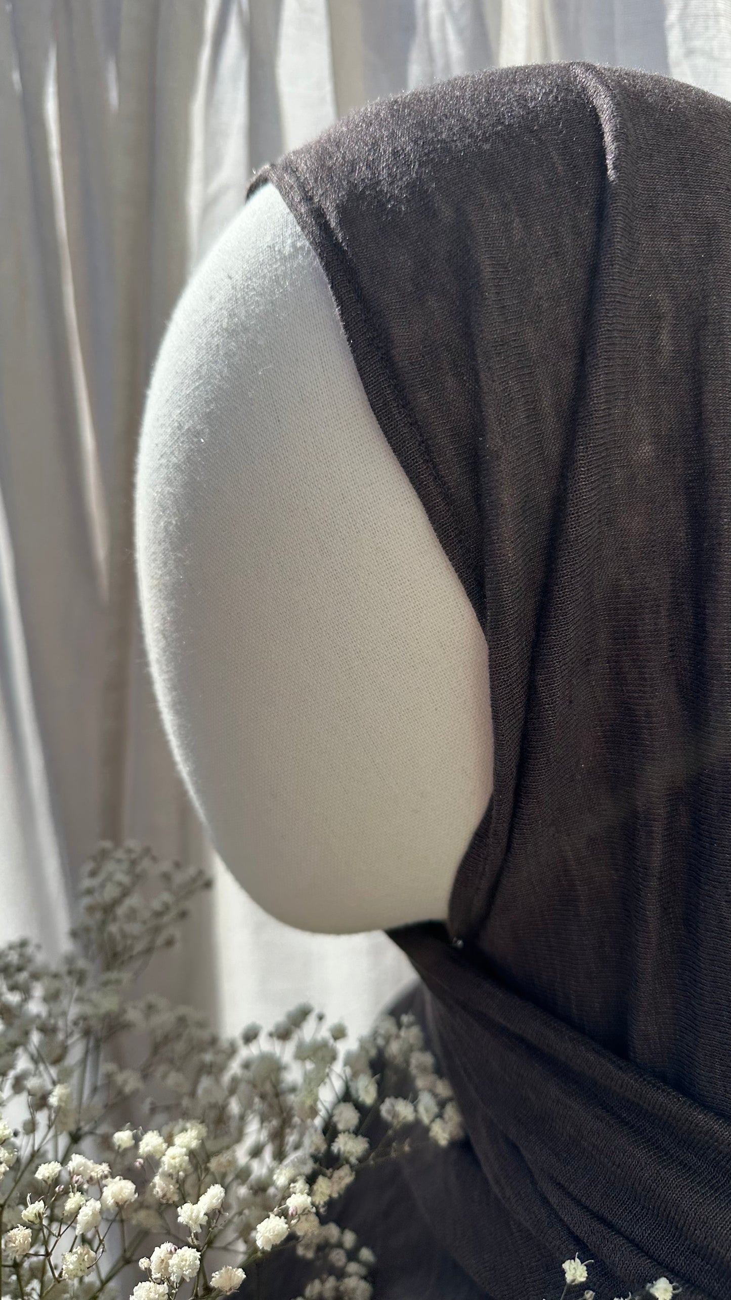 100% Edel-Leinen Hijab Coffee