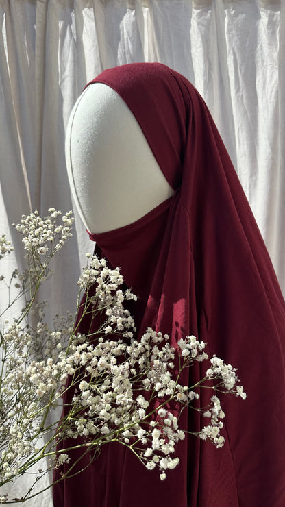 Khimar Bambus Baumwolle Wine