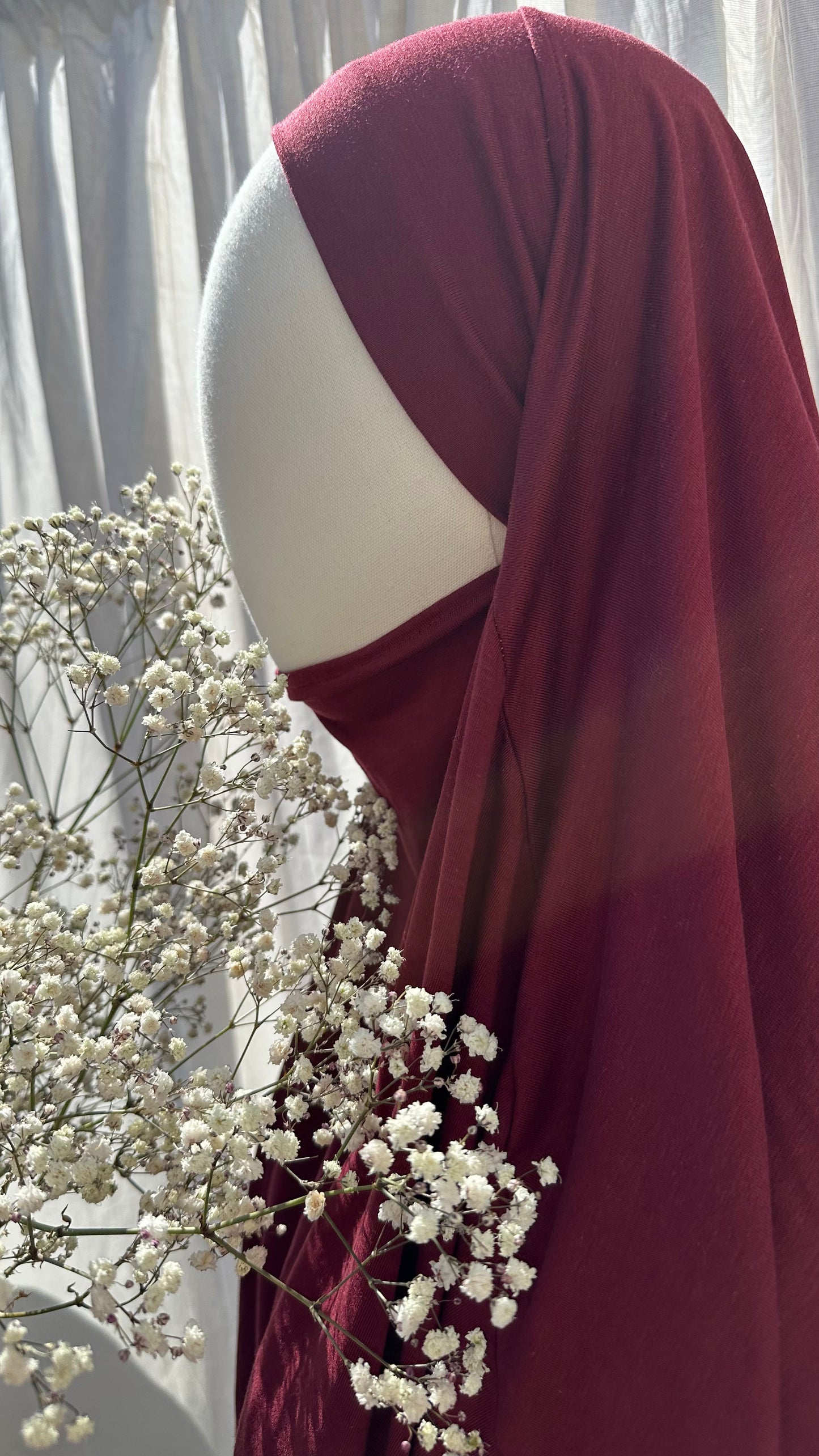 Khimar Bambus Baumwolle Wine