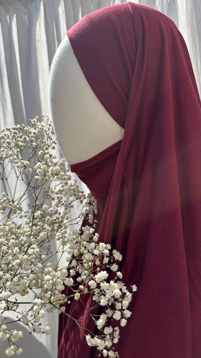 Khimar Bambus Baumwolle Wine