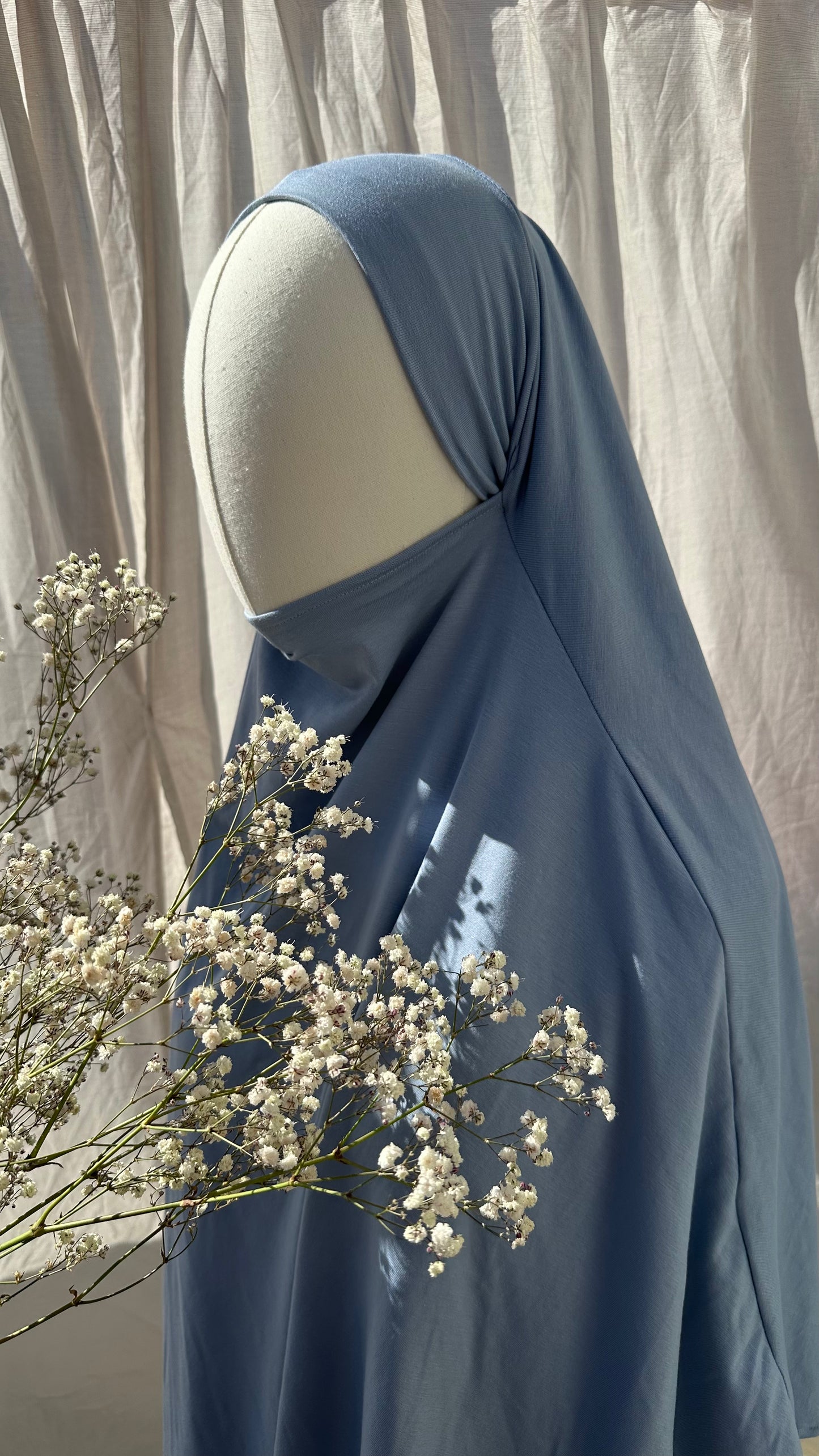 Khimar Bambus Baumwolle Babyblue // 📦VERSAND 1. Oktober