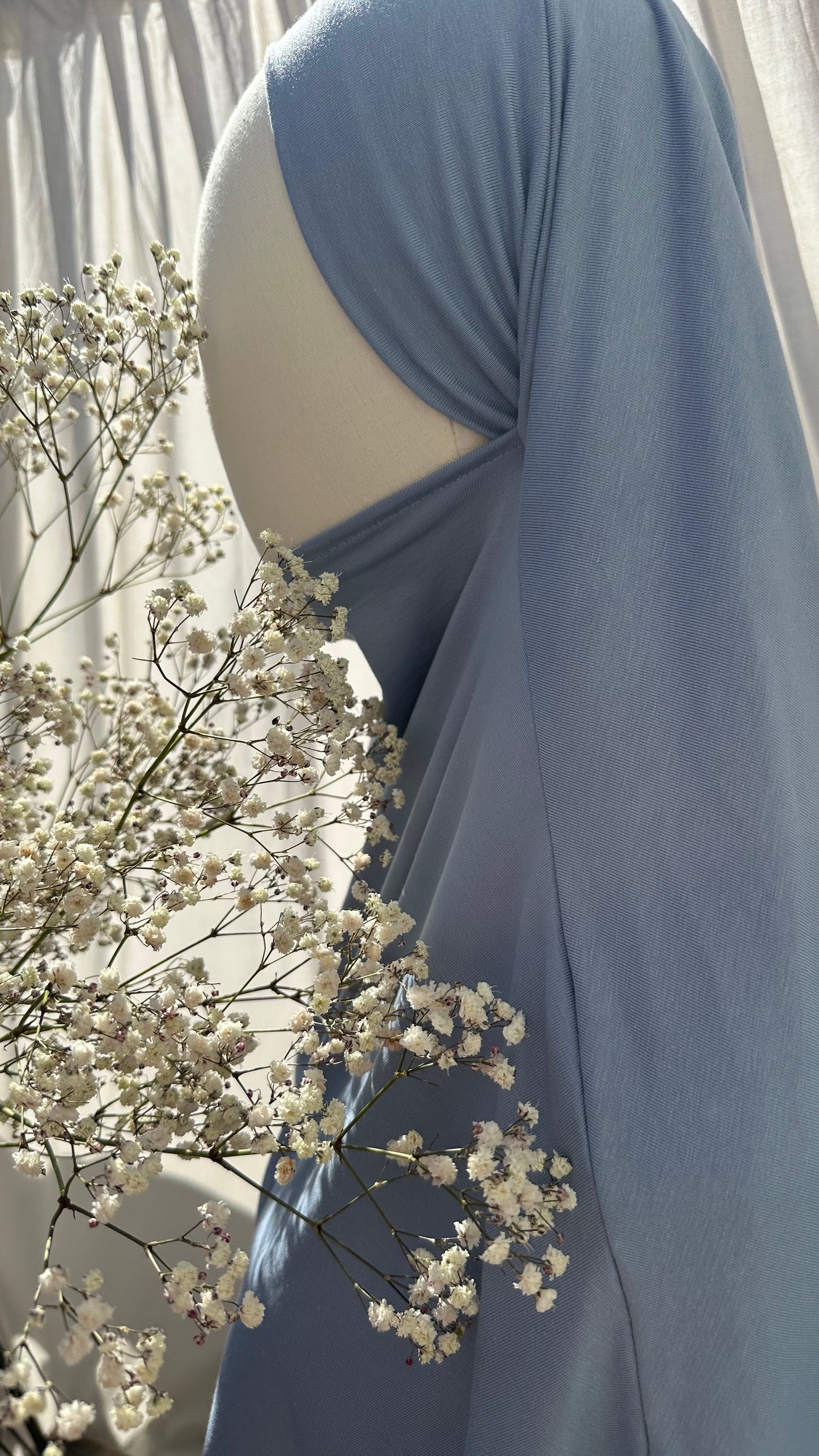 Khimar Bambus Baumwolle Babyblue // 📦VERSAND 1. Oktober
