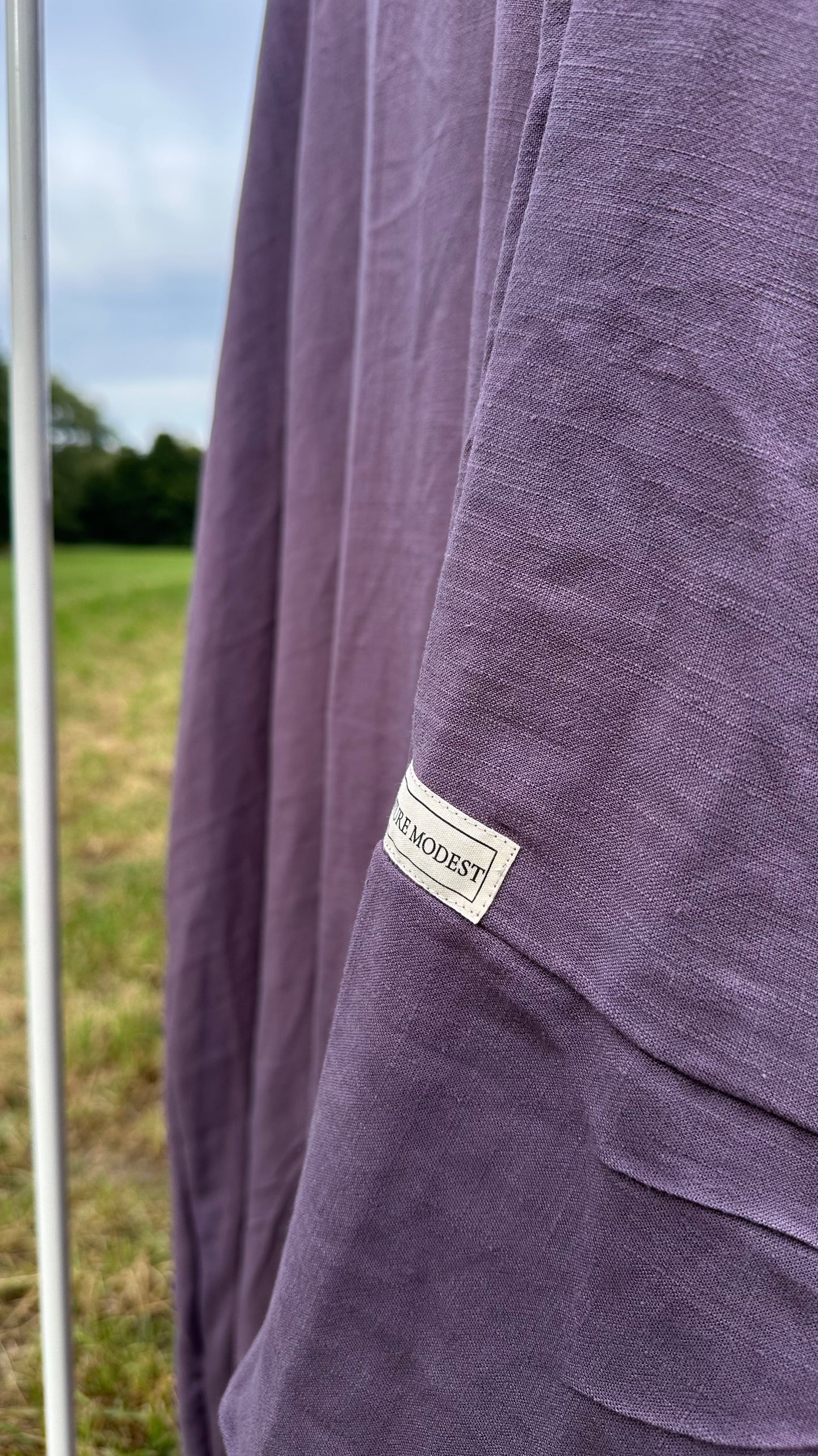 Vintage Lavender Viskose & Leinen Abaya 📦VERSAND 1. Oktober