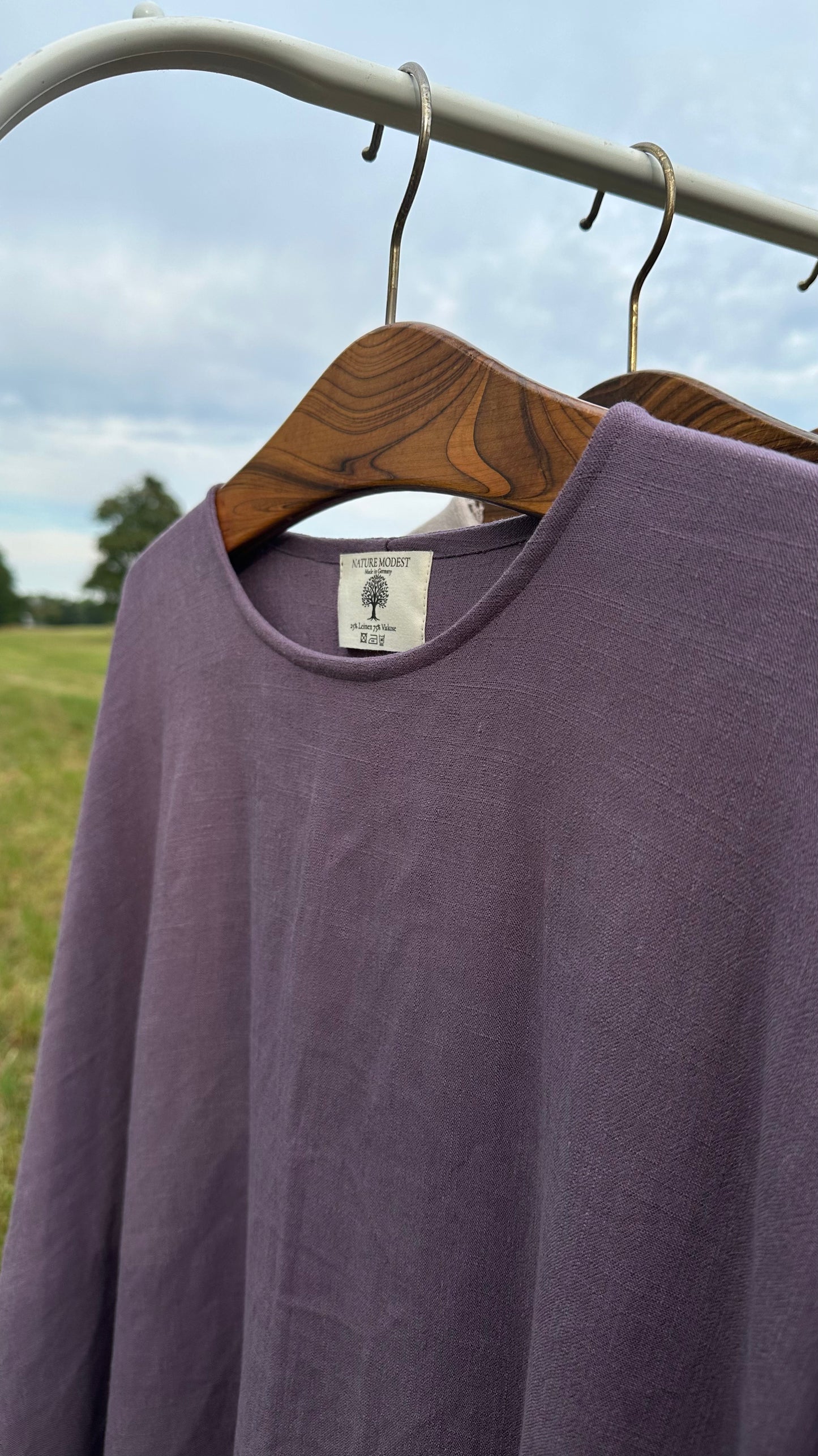 Vintage Lavender Viskose & Leinen Abaya 📦VERSAND 1. Oktober
