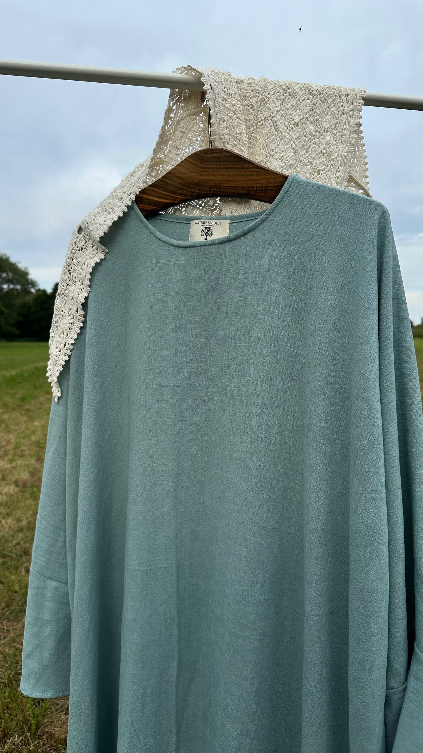 Vintage Blossom Viskose & Leinen Abaya 📦VERSAND 1. Oktober
