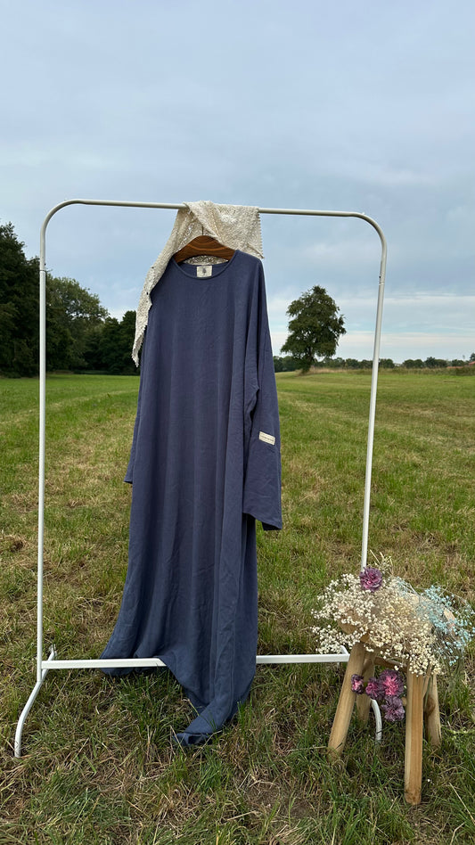 Vintage Horizon Viskose & Leinen Abaya