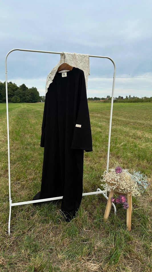 Vintage Vanta Viskose & Leinen Abaya