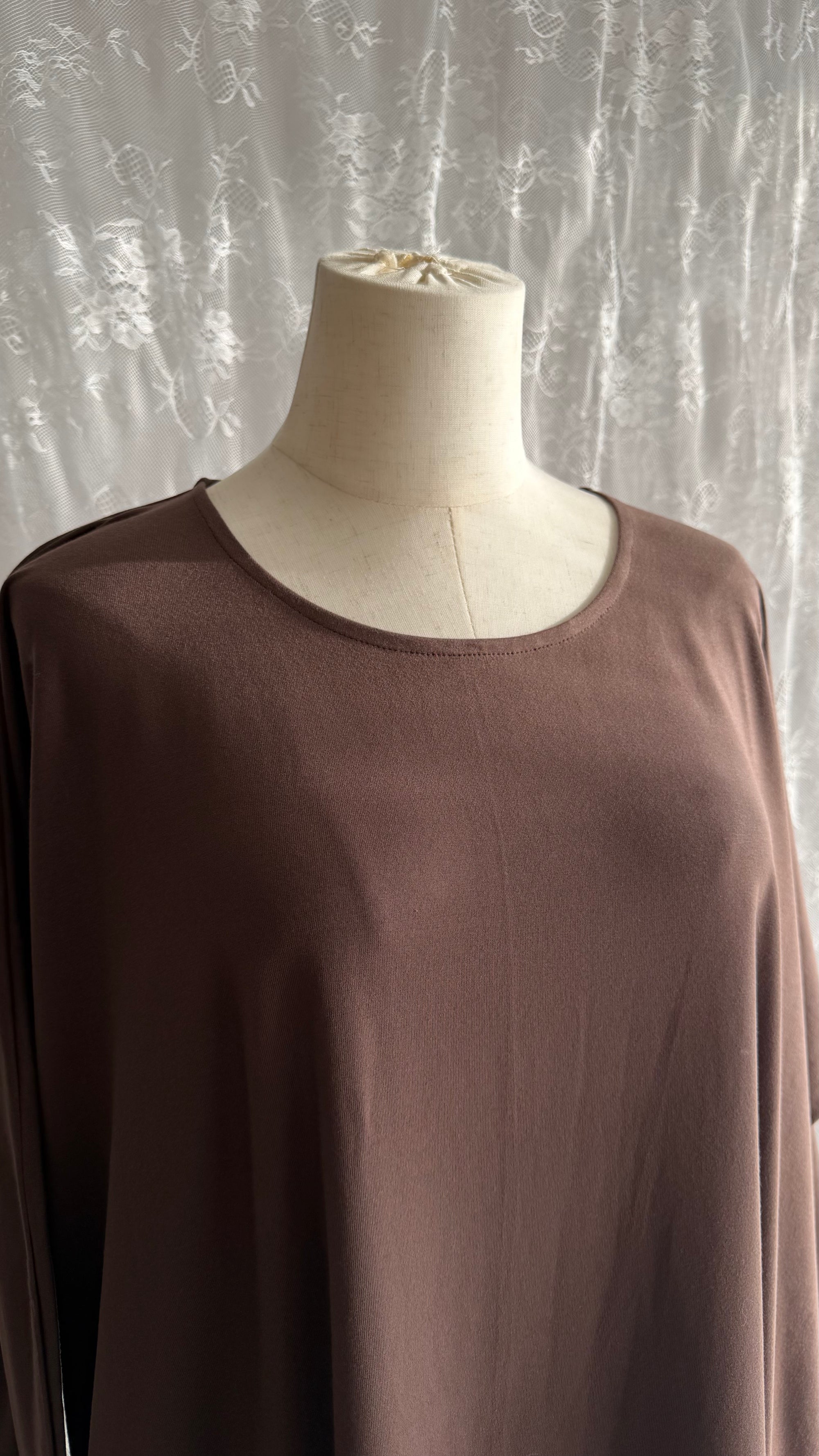 The Basic Abaya Bio Baumwolle Brownie