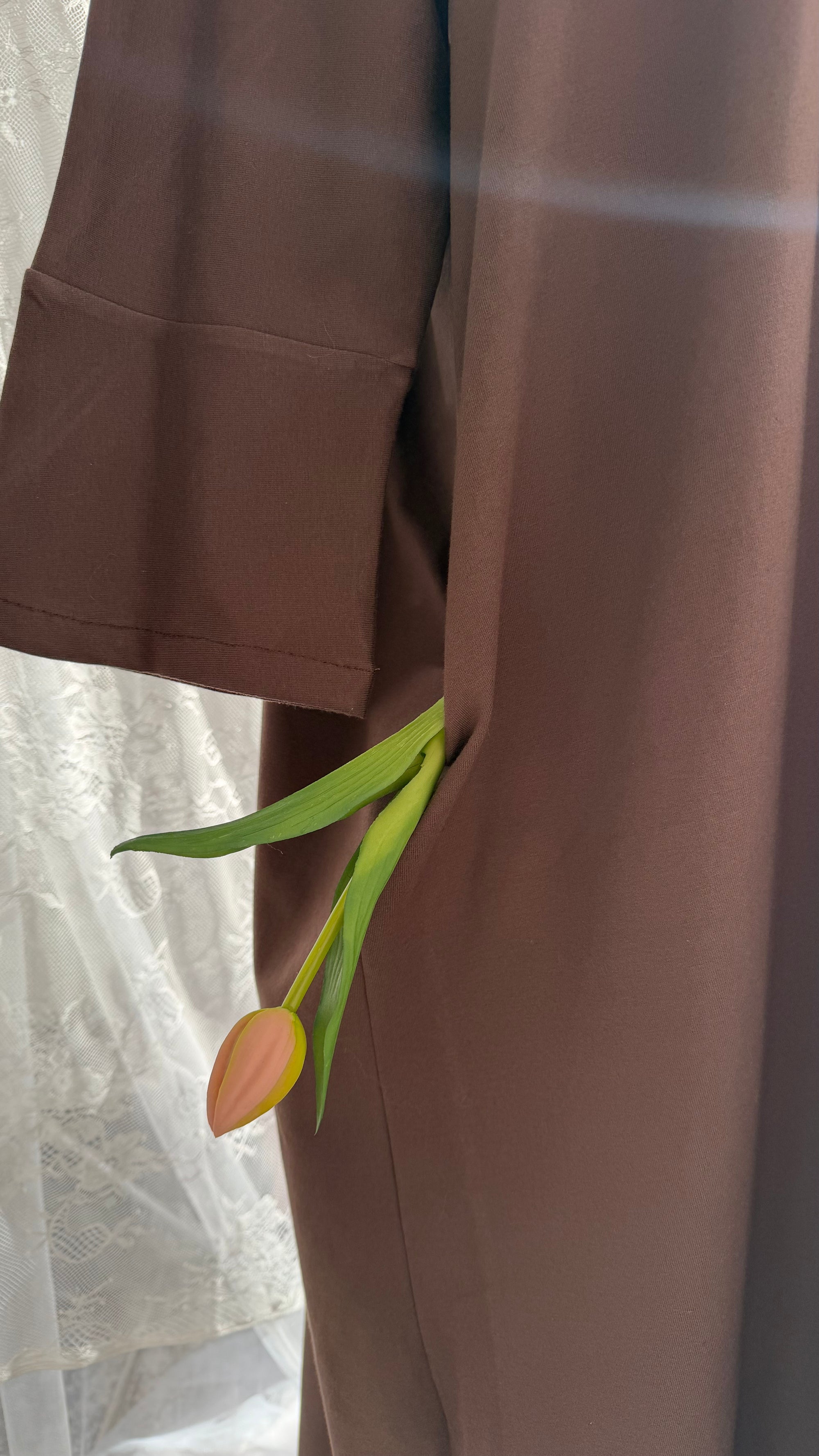 The Basic Abaya Bio Baumwolle Brownie