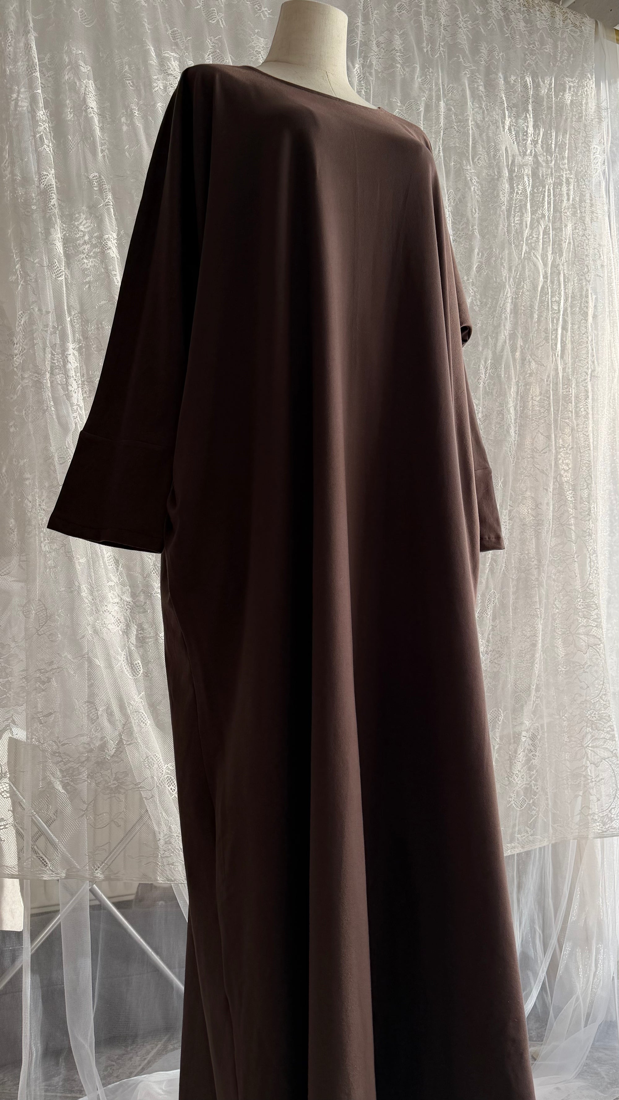 The Basic Abaya Bio Baumwolle Brownie