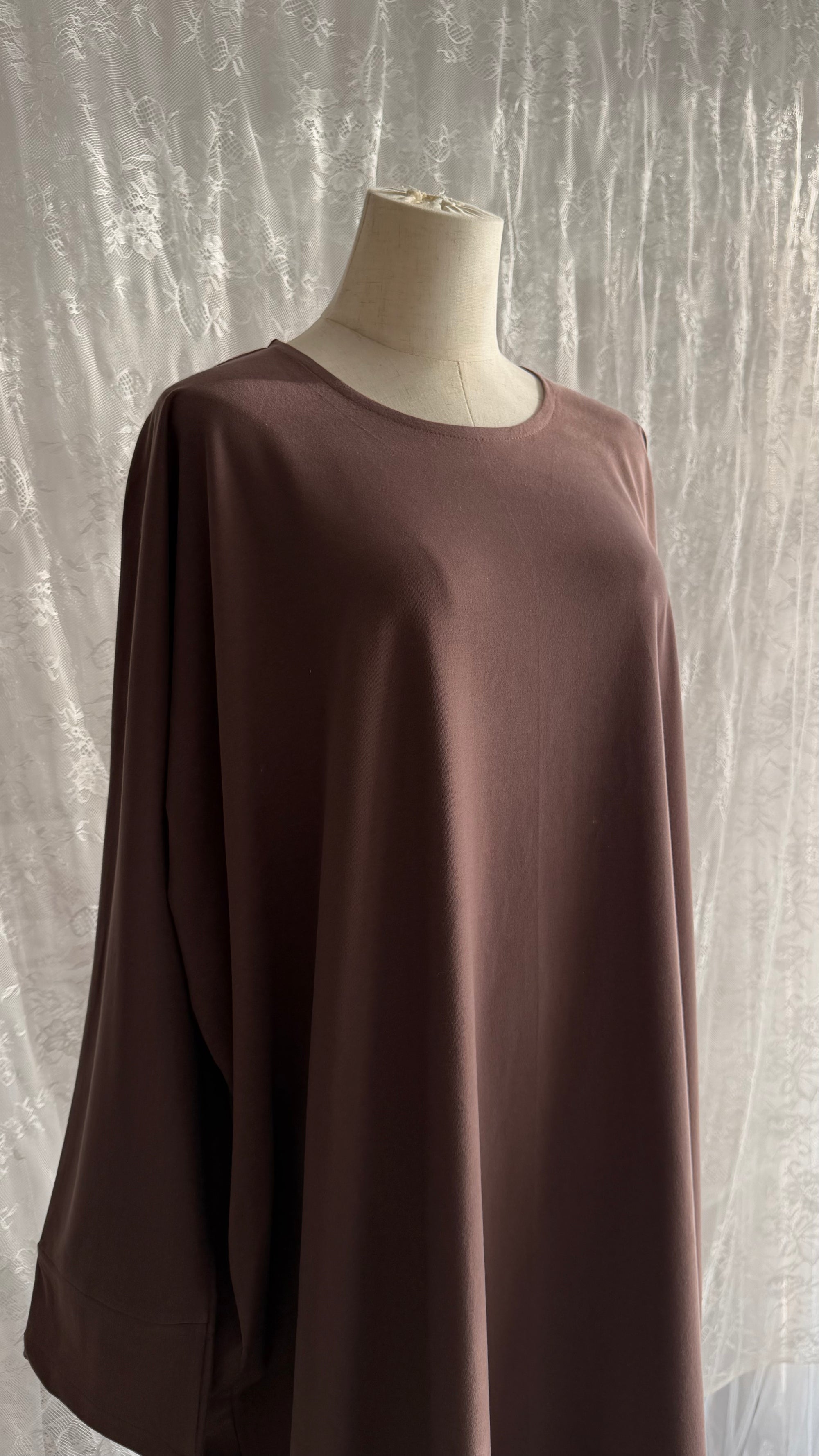 The Basic Abaya Bio Baumwolle Merlot