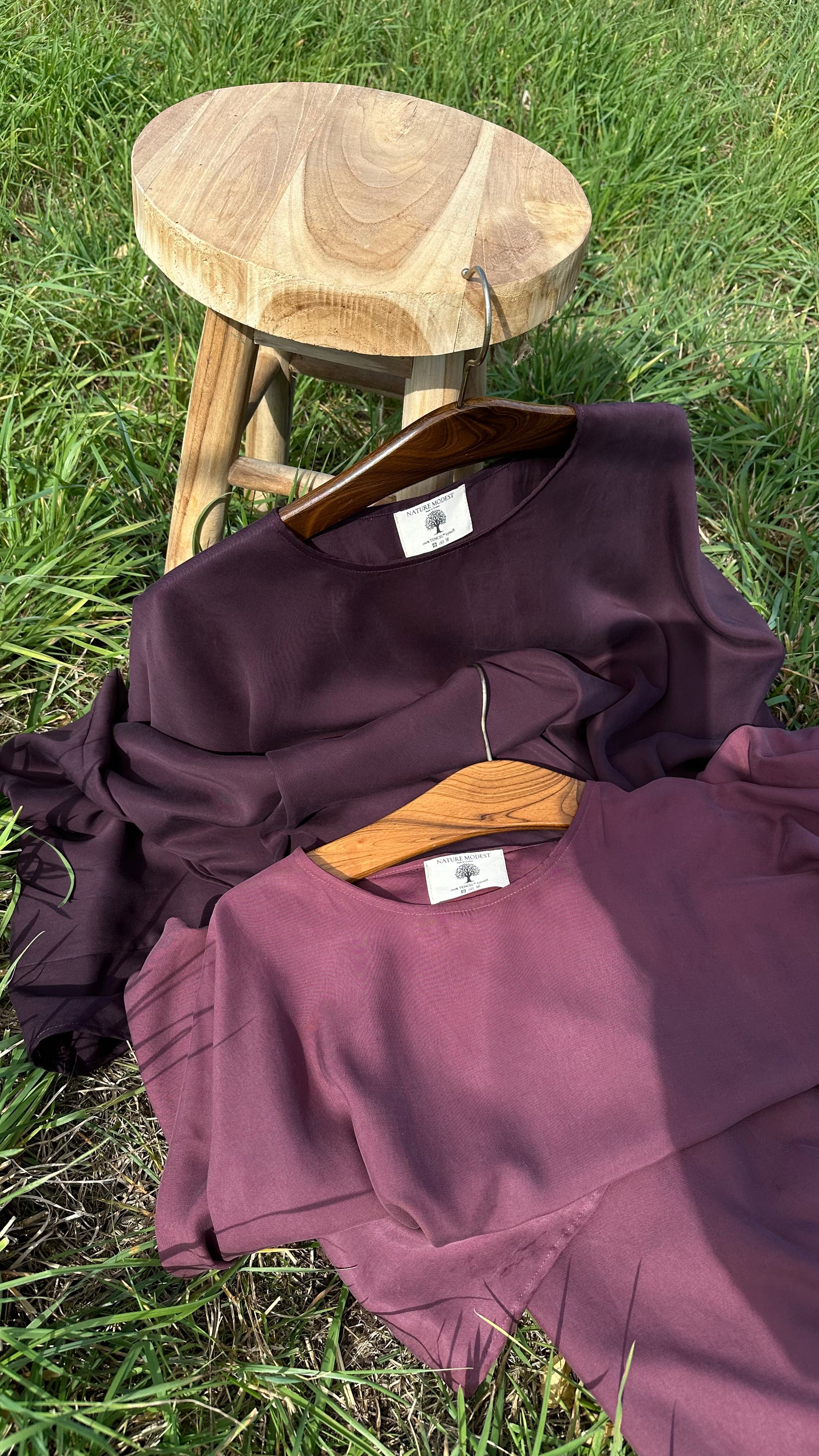 Farasha Abaya 100% TENCEL™ Lyocell Plum