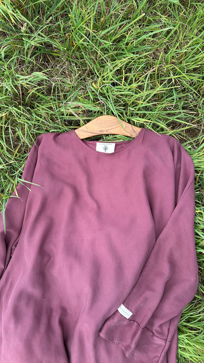 Tencel Lyocell  Velvet Abaya Plum Versand 1. Oktober